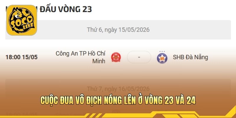 Lịch thi đấu V-League 2025/2026 tạo sức hút lớn cuối mùa